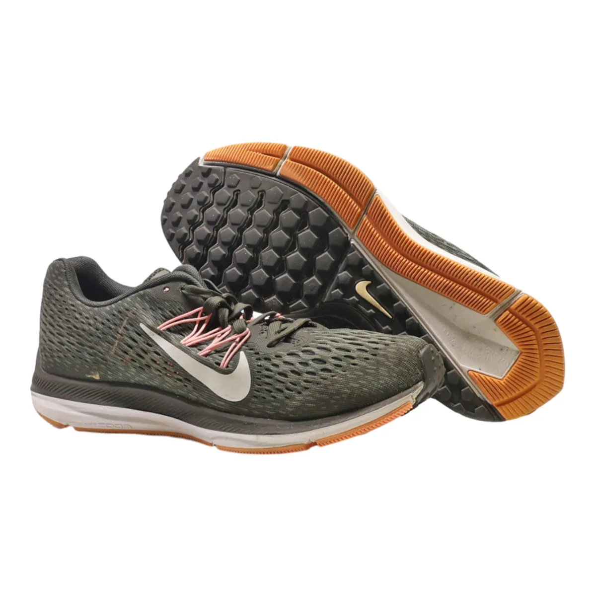 NIKE Zoom Winflo 5 Sneaker Trainers Green Synthetic Womens UK 5