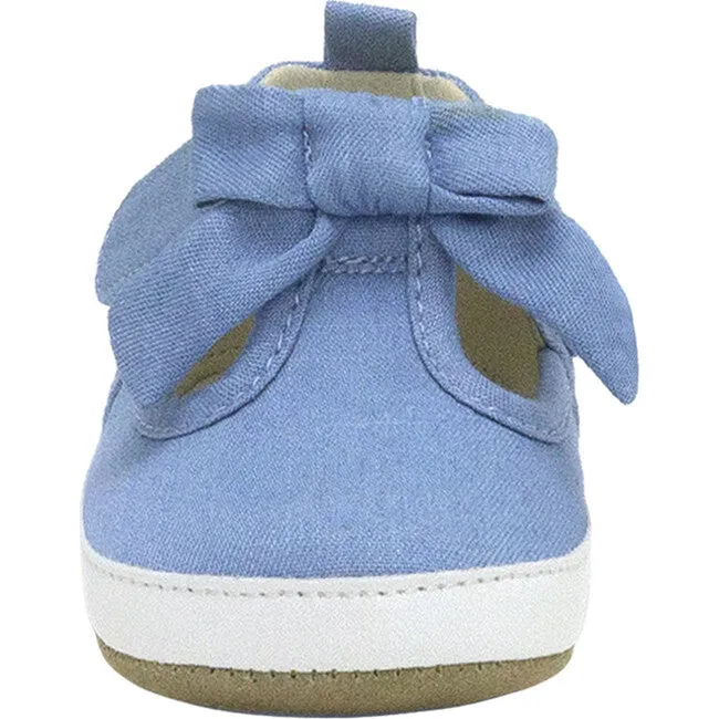 Noelle First Kick Blue T-Strap Shoes