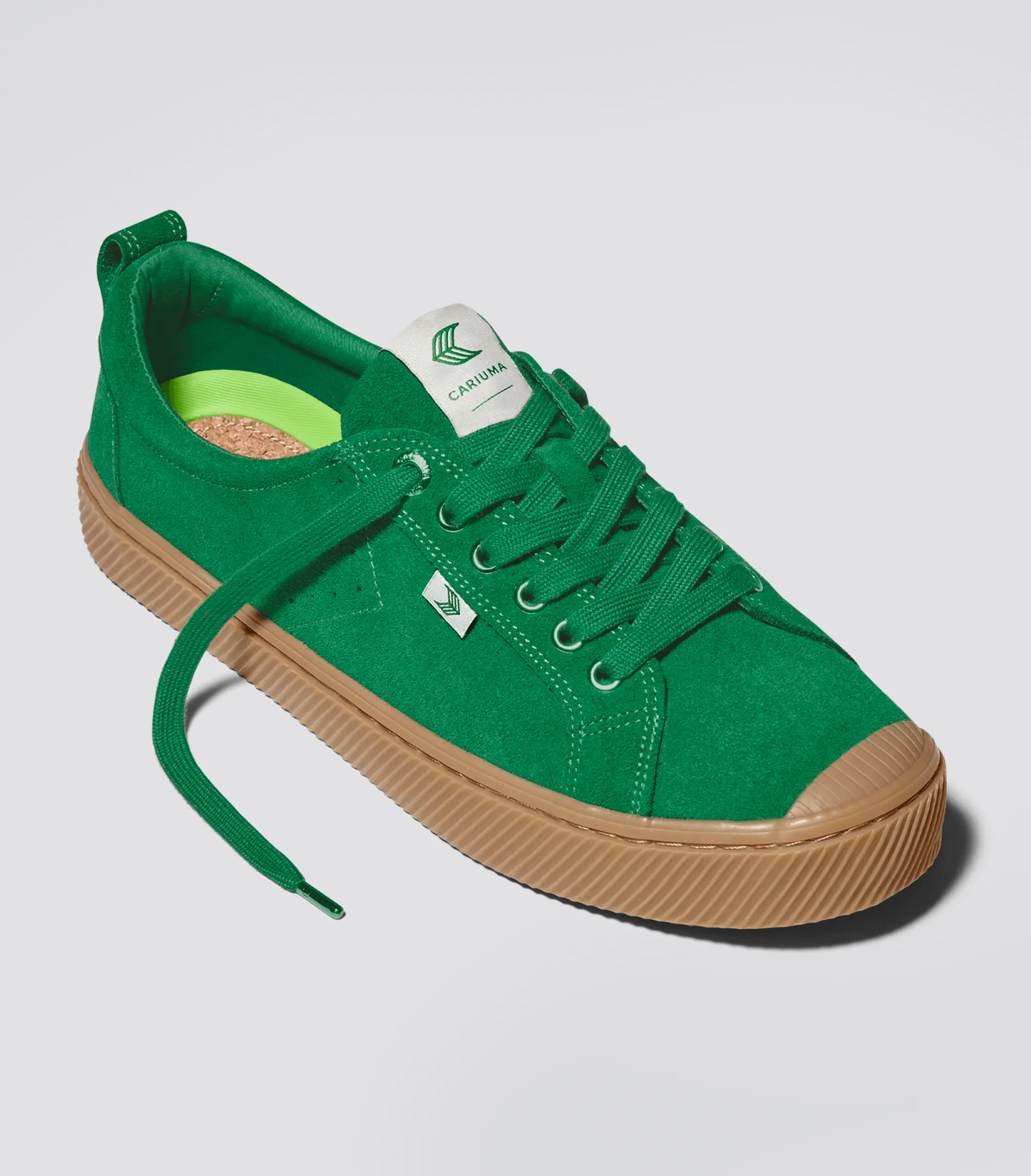 OCA Low Gum Fern Green Suede Sneaker Women