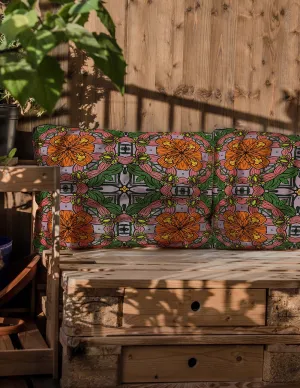 Orange Green Outdoors Pillow Cushion