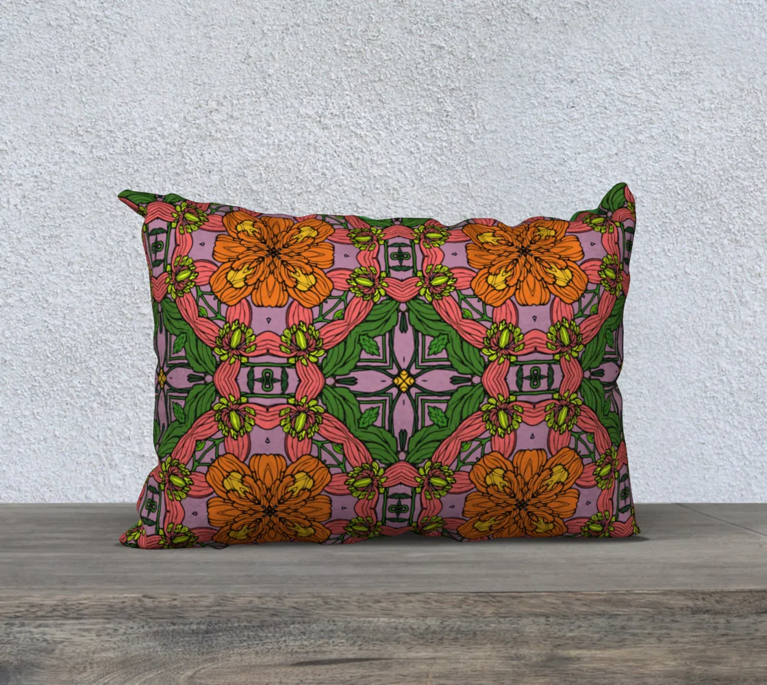 Orange Green Outdoors Pillow Cushion