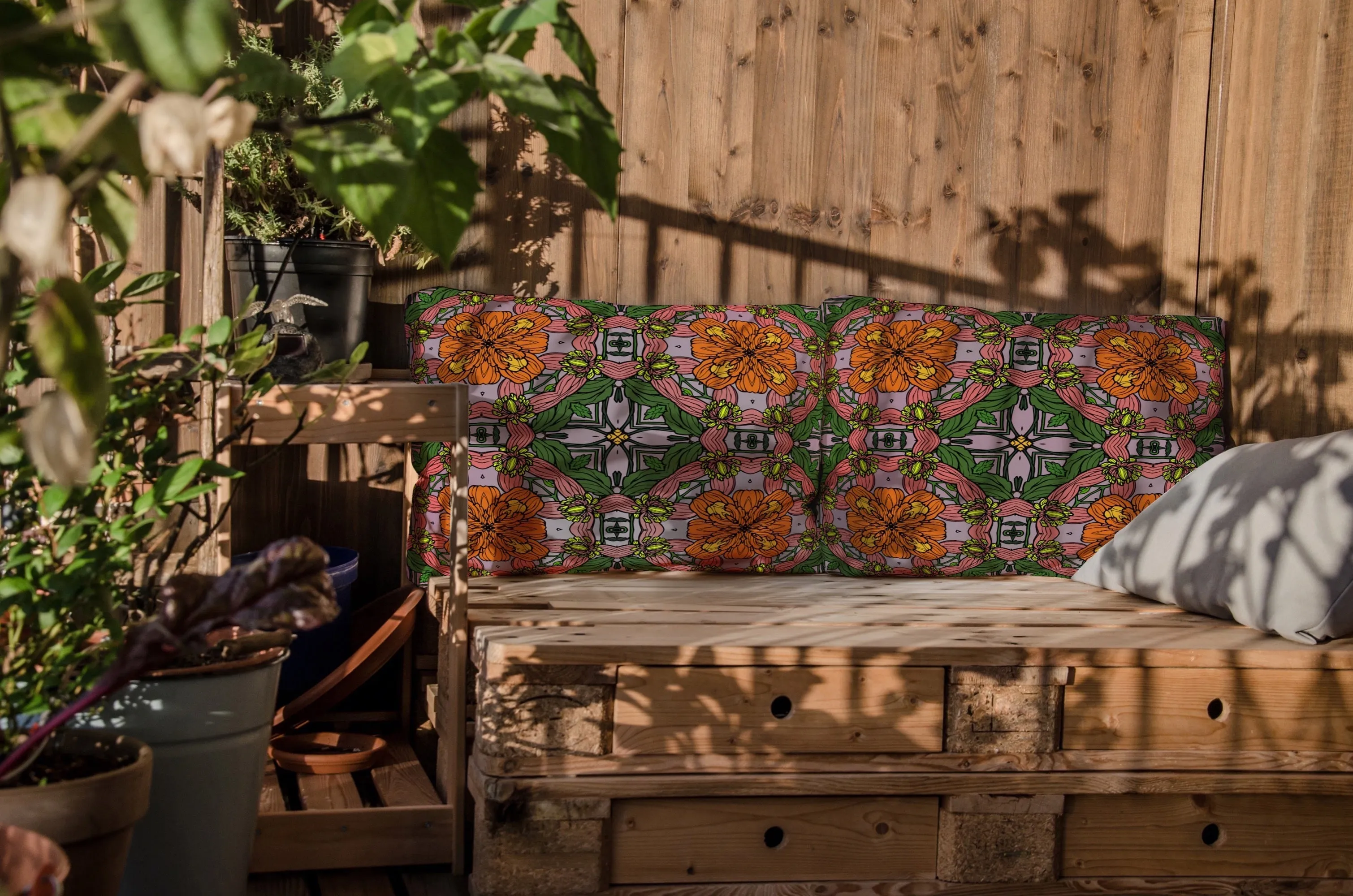 Orange Green Outdoors Pillow Cushion