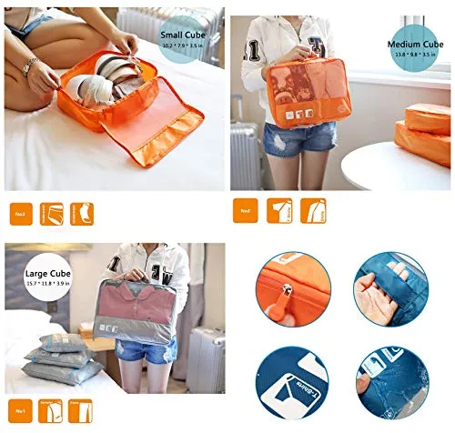 Packing Organizers - Clothing Cubes Shoe Bags Laundry Pouches For Travel Suitcase Luggage,