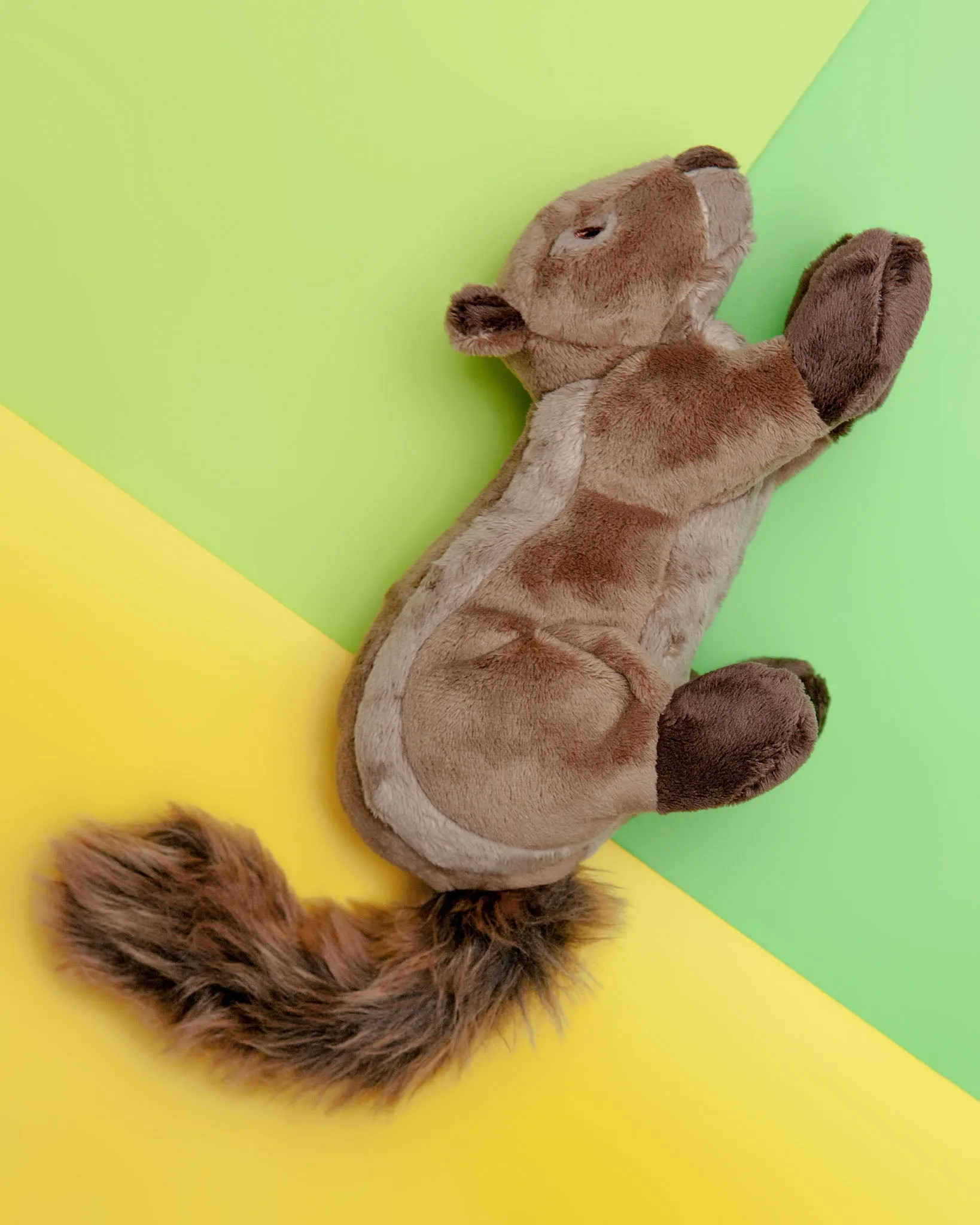 Peanut the Squirrel Squeaky Dog Plush Toy