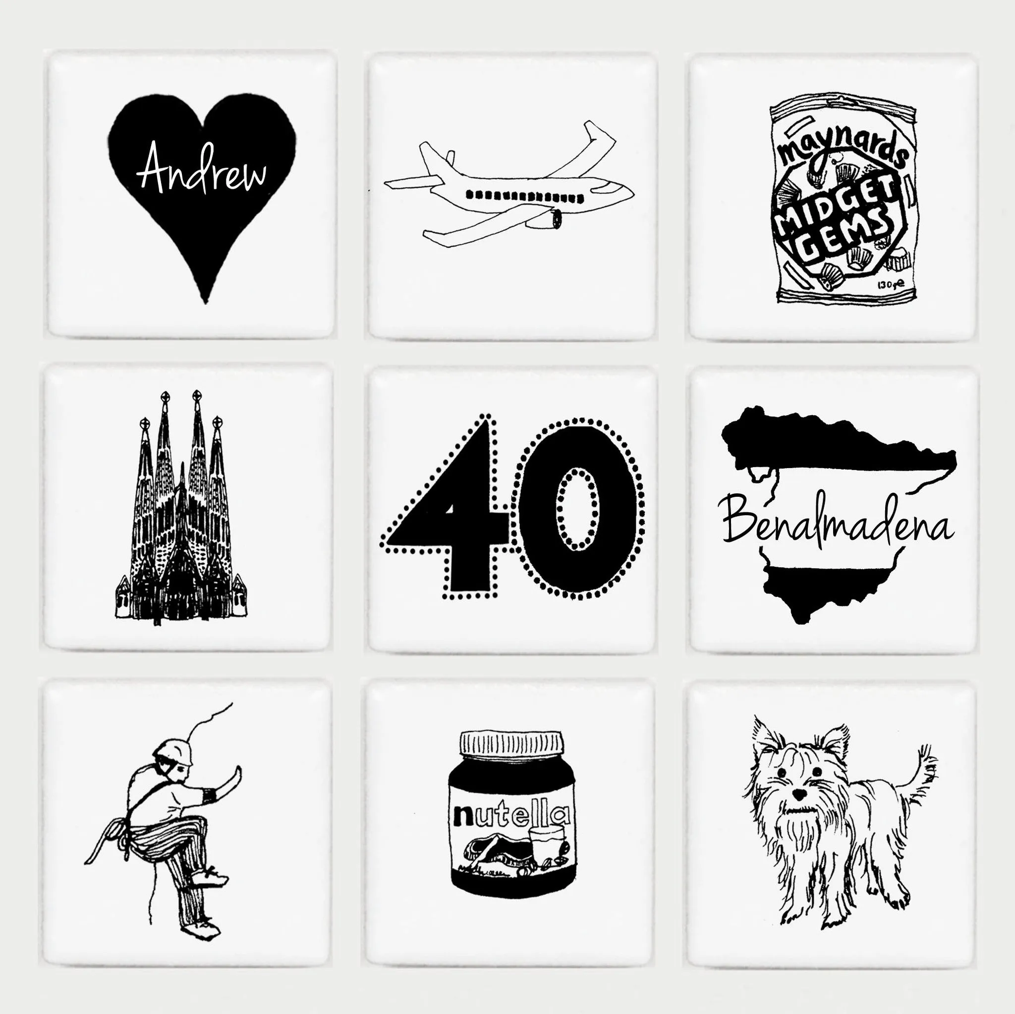 Personalised Birthday Tile Frame - Small