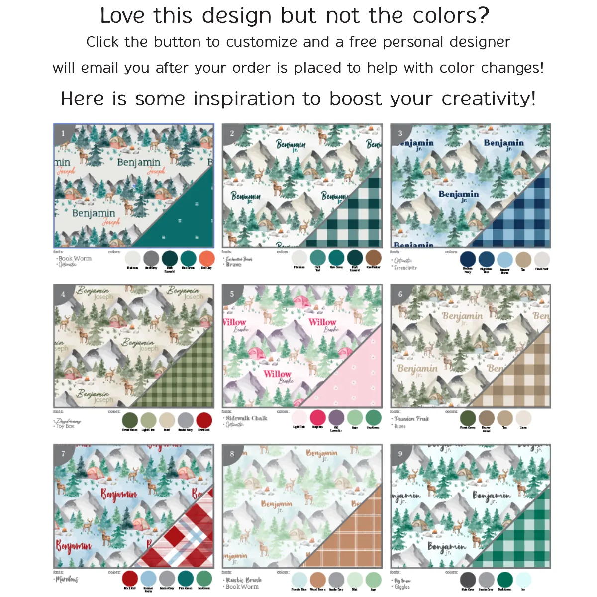 Personalized Baby Minky Blanket | The Great Outdoors