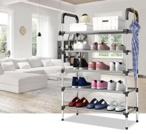 Portable Storage Shoe Rack Shoe Holder 5 Tiers