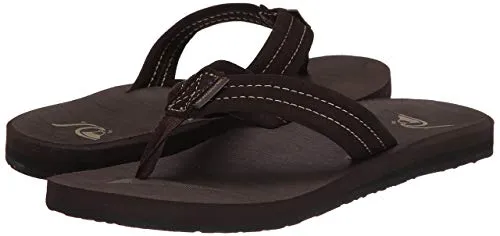 Quiksilver Men's Carver Suede 3 Point Flip Flop Athletic Sandal, Demitasse Solid, 11 M US