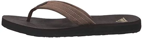 Quiksilver Men's Carver Suede 3 Point Flip Flop Athletic Sandal, Demitasse Solid, 11 M US