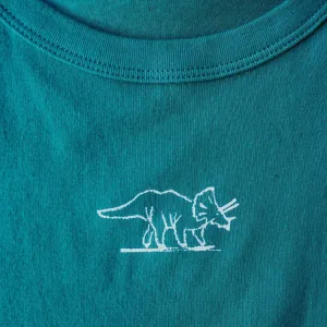 "Triceratops" Muscle Crop Tank