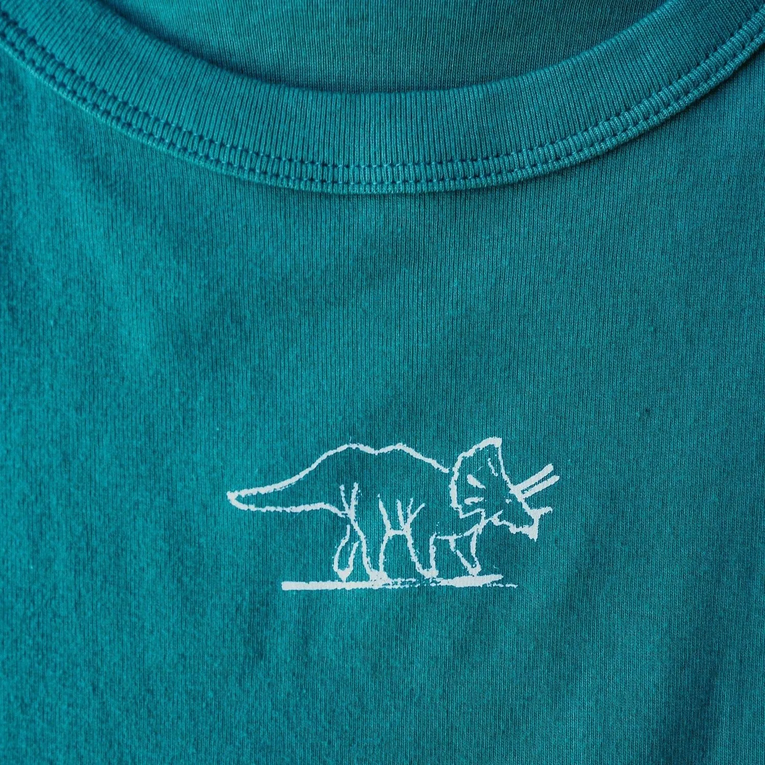 "Triceratops" Muscle Crop Tank
