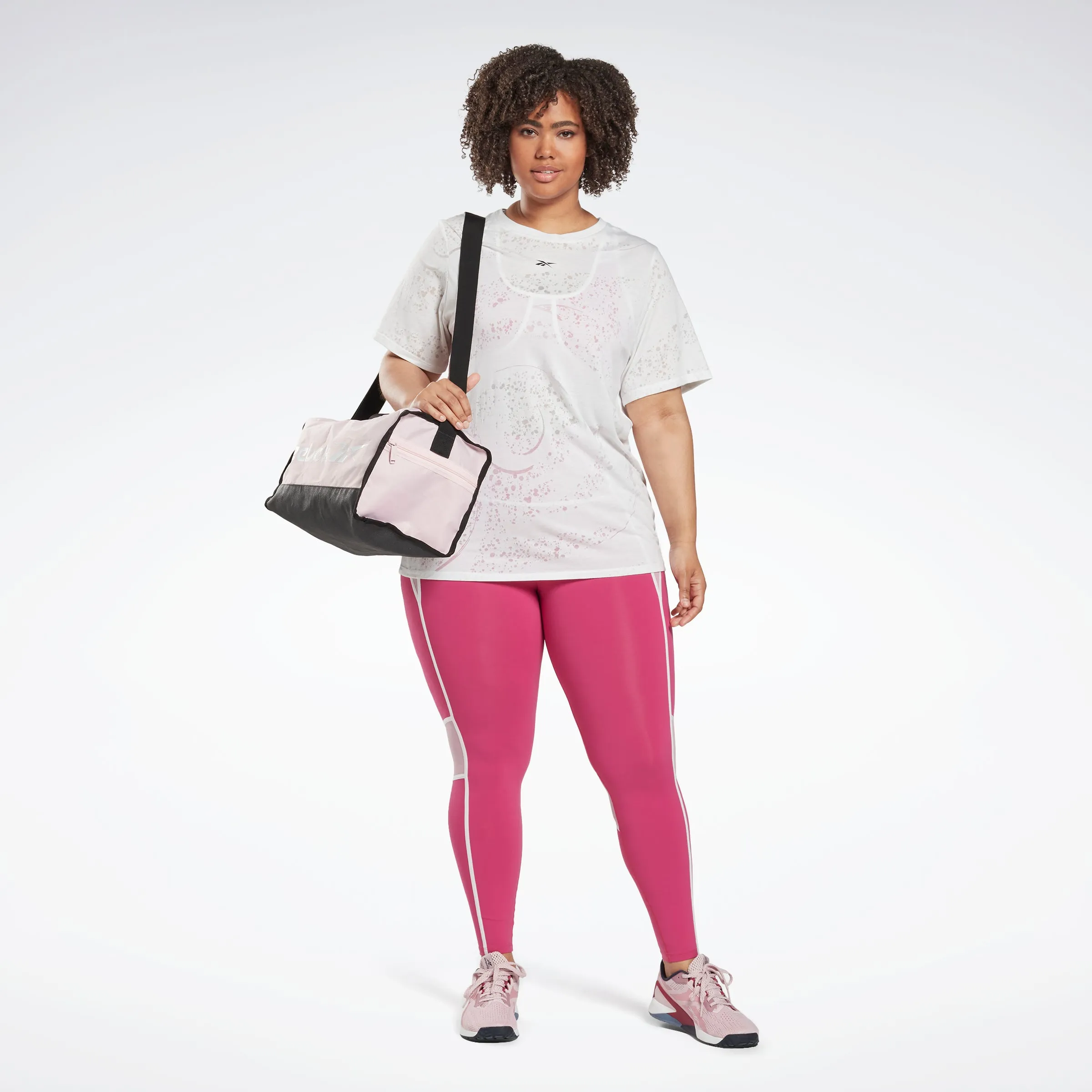 Reebok Apparel Women Burnout T-Shirt (Plus Size) White