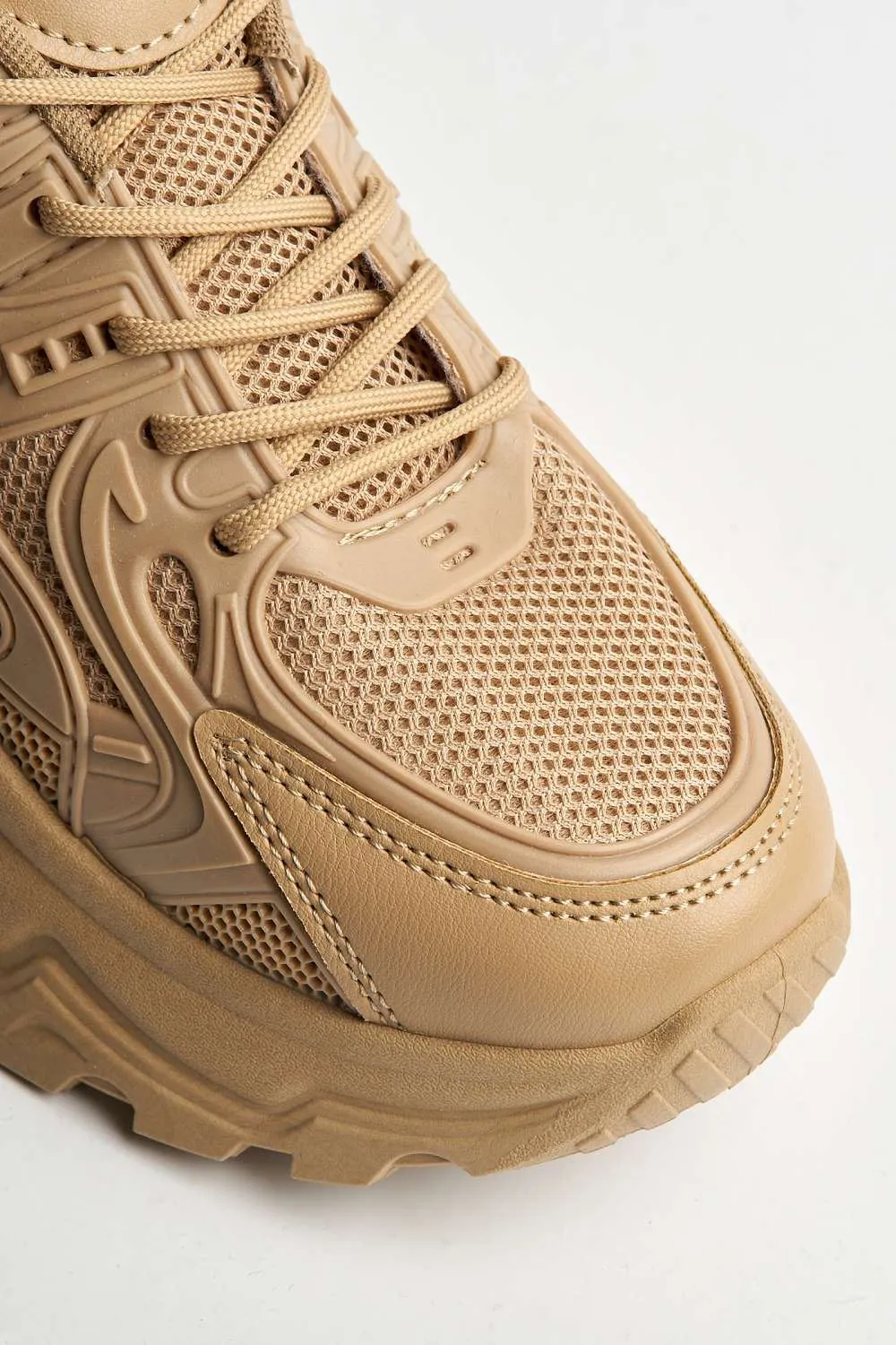 Rox Chunky Lace-Up Trainers in Khaki