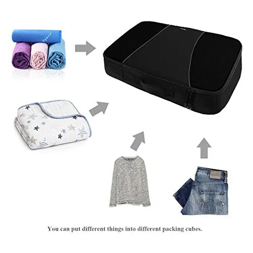 Ryaco Packing Cubes 3 Piece Sets Travel Home Storage Organisers Luggage Compression Pouches Great