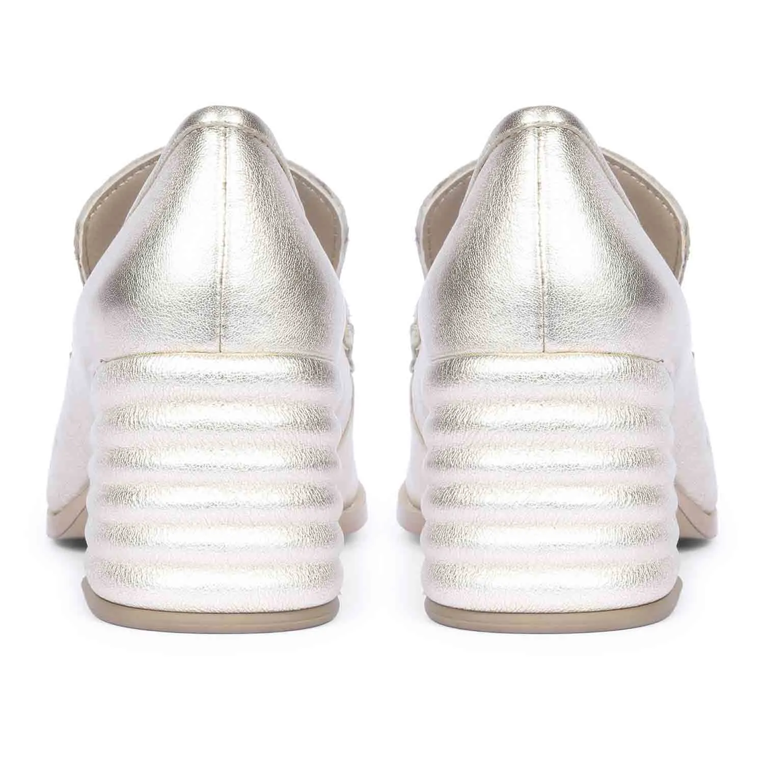Saint Vera Metallic Gold Leather Handcrafted Shoes