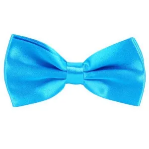 Sky Blue Satin Bow Tie