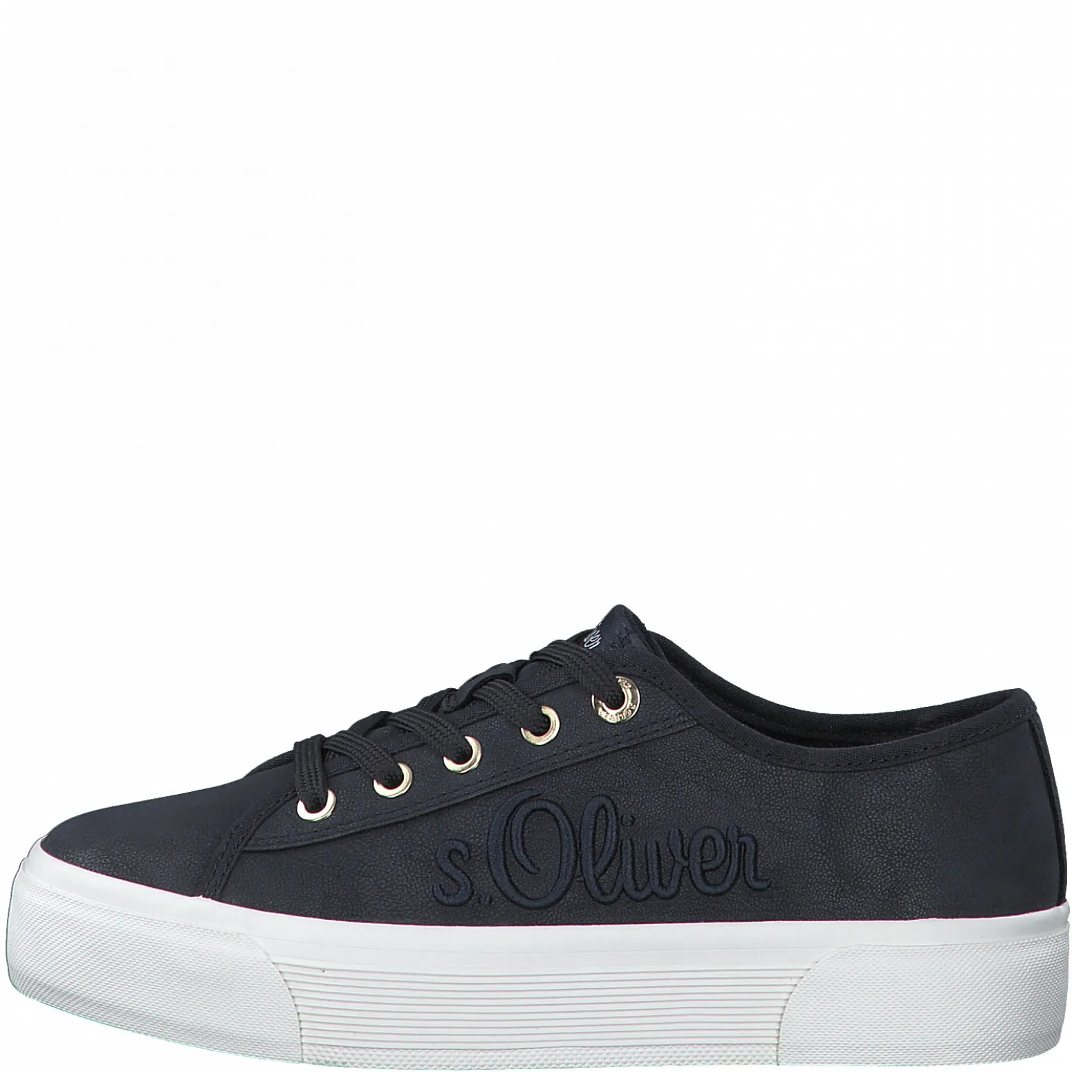 S.Oliver Womens Canvas Fashion Trainers - Navy