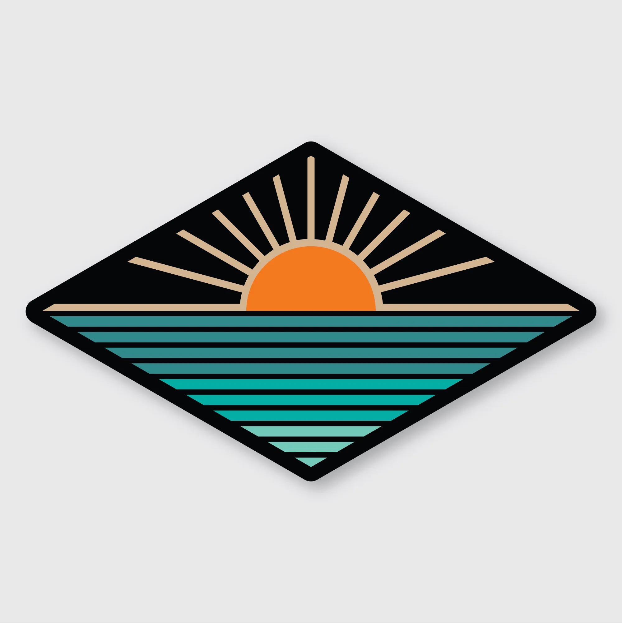 Sunset Diamond Sticker