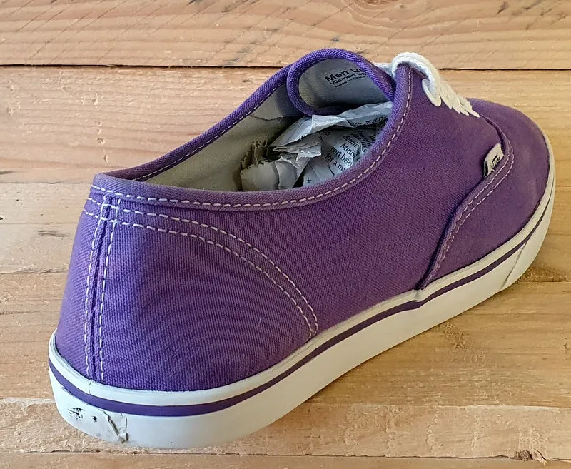 Vans Off The Wall Canvas Trainers UK4.5/US7/EU37 TB9C Bright Purple/White