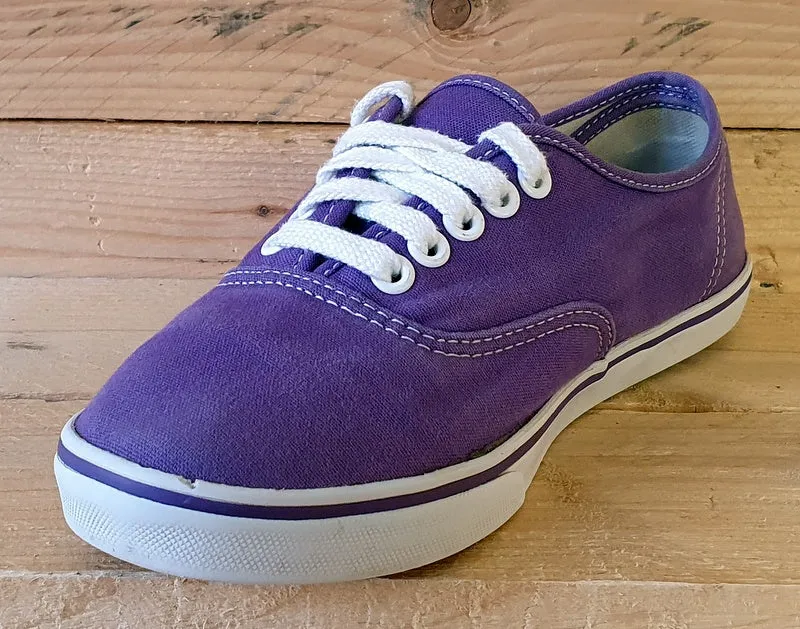 Vans Off The Wall Canvas Trainers UK4.5/US7/EU37 TB9C Bright Purple/White