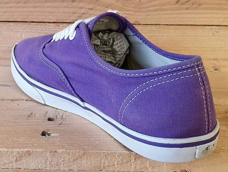 Vans Off The Wall Canvas Trainers UK4.5/US7/EU37 TB9C Bright Purple/White