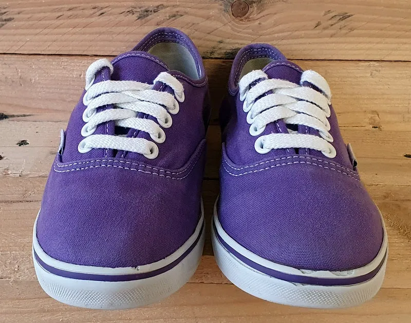 Vans Off The Wall Canvas Trainers UK4.5/US7/EU37 TB9C Bright Purple/White