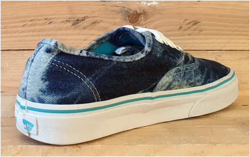 Vans Off The Wall Low Canvas Trainers UK6.5/US9/EU40 T375 Blue Denim/White