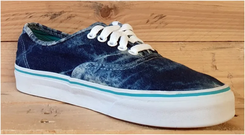 Vans Off The Wall Low Canvas Trainers UK6.5/US9/EU40 T375 Blue Denim/White