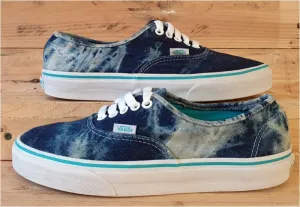 Vans Off The Wall Low Canvas Trainers UK6.5/US9/EU40 T375 Blue Denim/White