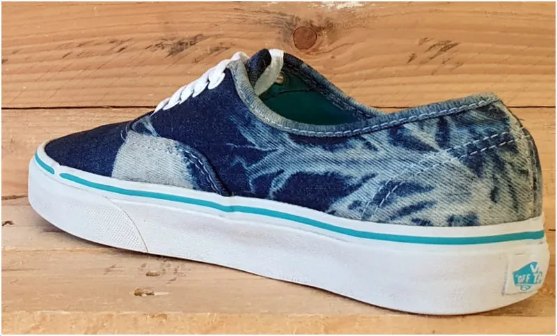Vans Off The Wall Low Canvas Trainers UK6.5/US9/EU40 T375 Blue Denim/White
