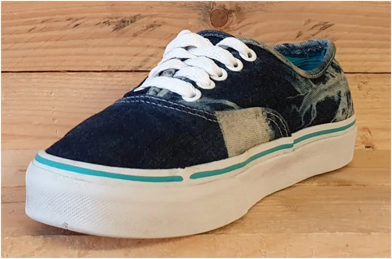 Vans Off The Wall Low Canvas Trainers UK6.5/US9/EU40 T375 Blue Denim/White