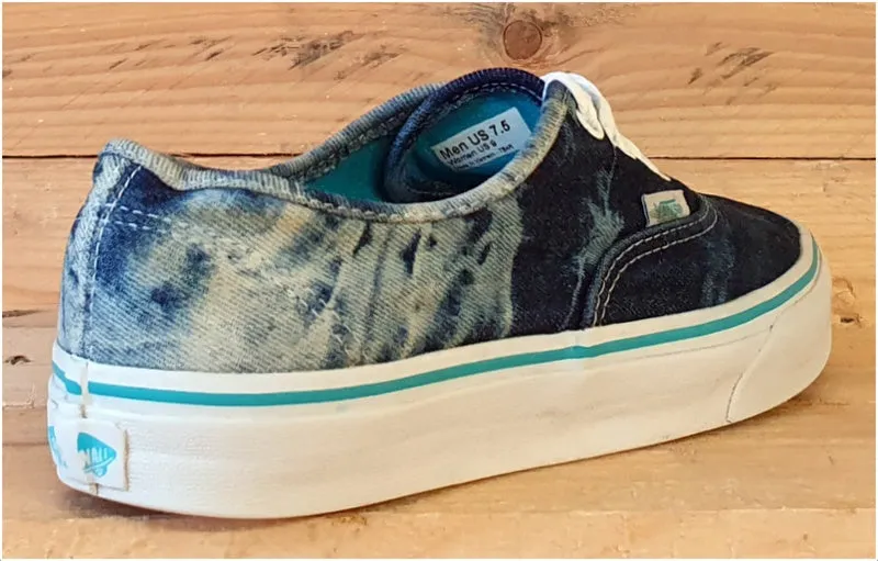 Vans Off The Wall Low Canvas Trainers UK6.5/US9/EU40 T375 Blue Denim/White