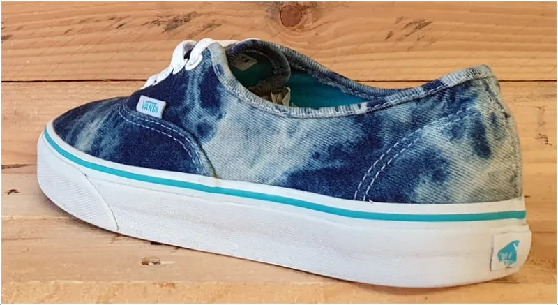 Vans Off The Wall Low Canvas Trainers UK6.5/US9/EU40 T375 Blue Denim/White