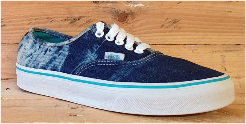 Vans Off The Wall Low Canvas Trainers UK6.5/US9/EU40 T375 Blue Denim/White