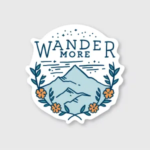 Wander More Sticker