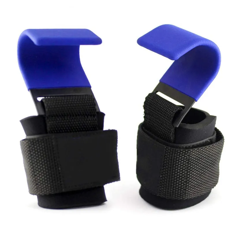 Weight Lifting Hook Grips With Wrist Wraps Hand-Bar Wrist Strap