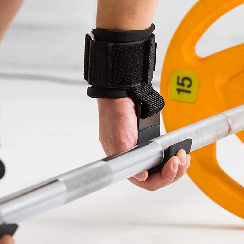 Weight Lifting Hook Grips With Wrist Wraps Hand-Bar Wrist Strap