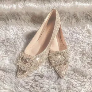 Woman Square Buckle Flats